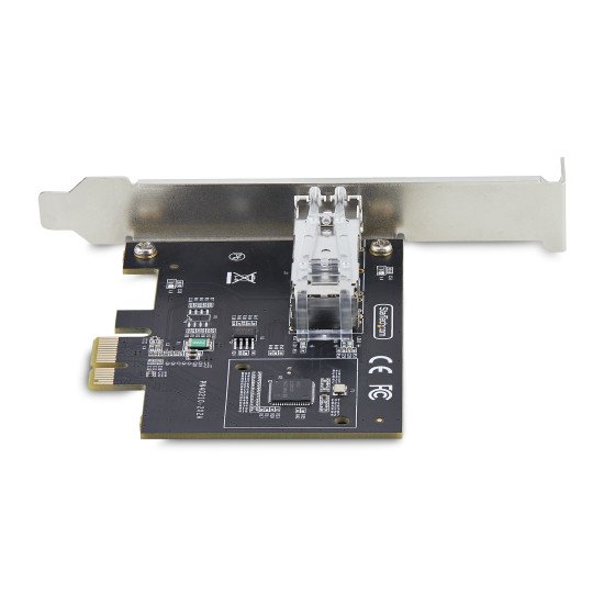 StarTech.com Carte Réseau GbE SFP à 1 Port, PCIe 2.1 x1, Intel I210-IS, Carte Contrôleur 1GbE, 1000BASE Cuivre/Fibre Optique, Carte Réseau Gigabit Ethernet NIC, Backplanes de Serveur/PC - Compatible Windows/Linux