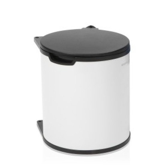 Brabantia 428081 poubelle 15 L Rond Noir, Blanc