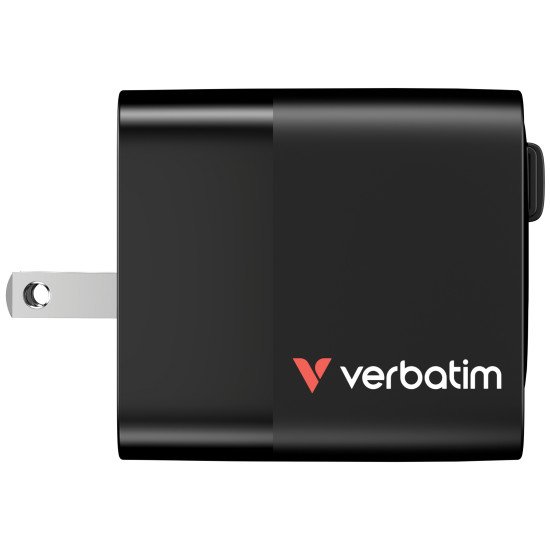 Verbatim GaN Charger 65W Universel Noir Secteur Charge rapide Intérieure