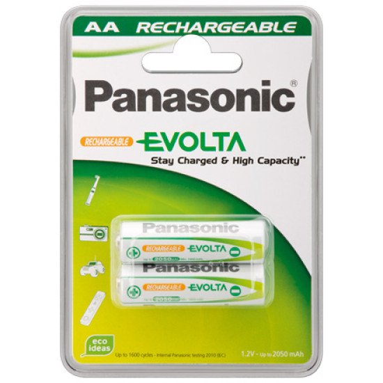 Wentronic AA 2.05Ah NiMH 2-BL EVOLTA Panasonic Batterie rechargeable Hybrides nickel-métal (NiMH)