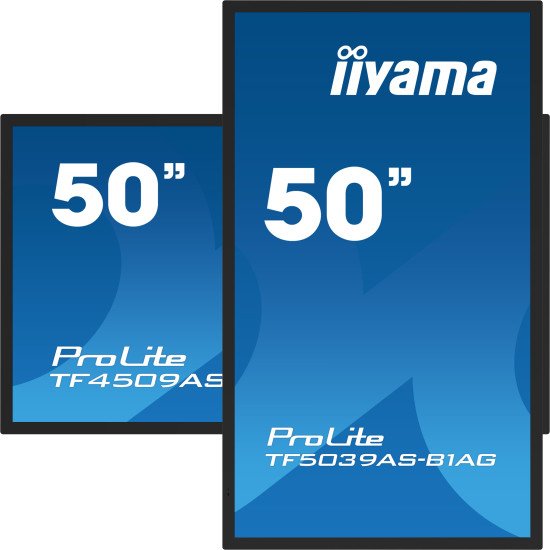 iiyama TF5039AS-B1AG affichage de messages Écran plat de signalisation numérique 125,7 cm (49.5") LED 500 cd/m² 4K Ultra HD Noir Écran tactile Intégré dans le processeur Android 24/7