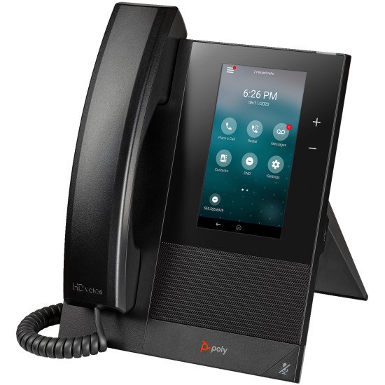 POLY Téléphone multimédia professionnel CCX 400 avec Open SIP et compatible PoE