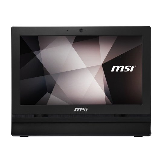 MSI Pro 16T 10M-243DE Intel® Celeron® 5205U 39,6 cm (15.6") 1366 x 768 pixels Écran tactile PC All-in-One 4 Go DDR4-SDRAM 128 Go SSD Windows 11 Pro Wi-Fi 5 (802.11ac) Noir