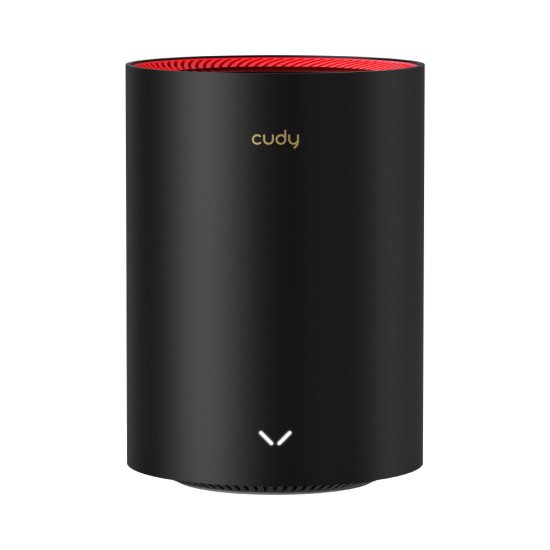 Cudy M3000 2-Pack Bi-bande (2,4 GHz / 5 GHz) Wi-Fi 6 (802.11ax) Noir, Rouge 1 Interne