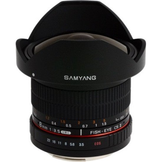 Samyang 8mm f/3.5 Asph IF MC Fisheye CSII DH SLR Objectif large "fish eye" Noir