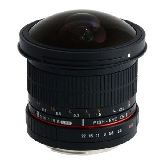 Samyang 8mm f/3.5 Asph IF MC Fisheye CSII DH SLR Objectif large "fish eye" Noir