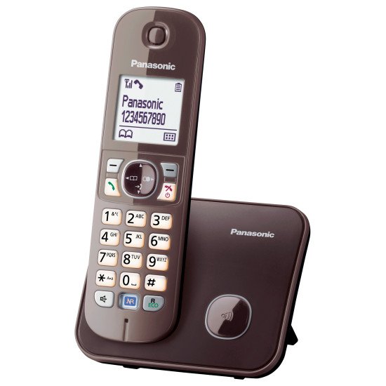 Panasonic KX-TG6811GA téléphone Téléphone DECT Identification de l'appelant Marron