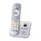 Panasonic KX-TG6823 Téléphone DECT Identification de l'appelant Argent, Blanc