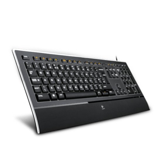 Logitech Illuminated K740 Clavier USB AZERTY FR Noir