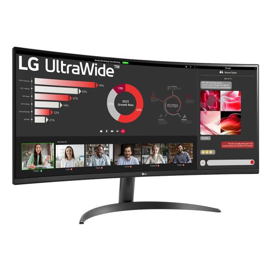 LG 34WR50QK-B écran PC 86,4 cm (34") 3440 x 1440 pixels Wide Quad HD Noir