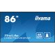 iiyama ProLite Écran plat de signalisation numérique 2,17 m (85.6") LCD Wifi 500 cd/m² 4K Ultra HD Noir Intégré dans le processeur Android 11 24/7