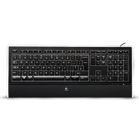 Logitech K740 clavier USB QWERTY Italien Noir