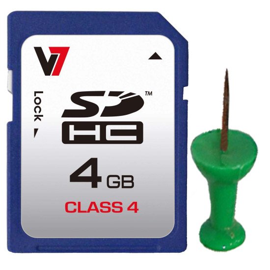 V7 Carte Micro SDHC 16 Go classe 10 + adaptateur SD