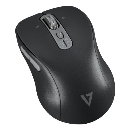 V7 Souris à défilement latéral, Bluetooth bimode MW600BT 2,4 GHz rapide - Rechargeable par USB-C - Connectivité sans fil - 2 canaux Bluetooth, canal 1-2,40 Ghz - 7 bouton(s) - 1 000-1 600-2 400-3 200 ppp sélectionnables - Batterie incluse - Windows - MacO