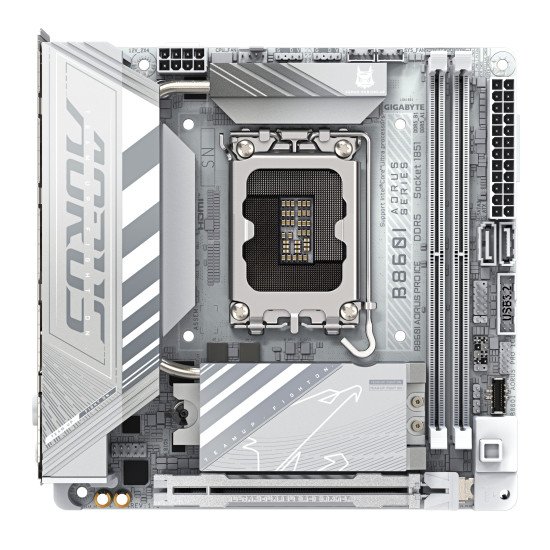 GIGABYTE B860I AORUS PRO ICE Carte mère - Processeurs Intel Core Ultra, VRM 8+1+2+1 phases, jusqu'à 9200MHz DDR5, 1xPCIe 5.0 + 1xPCIe 4.0 M.2, LAN 2,5 GbE, WIFI 7, Thunderbolt 4