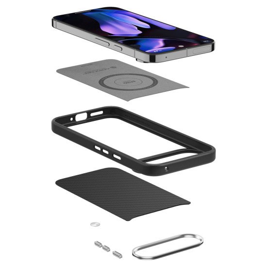 Spigen Enzo Aramid coque de protection pour téléphones portables 17,3 cm (6.8") Housse Noir