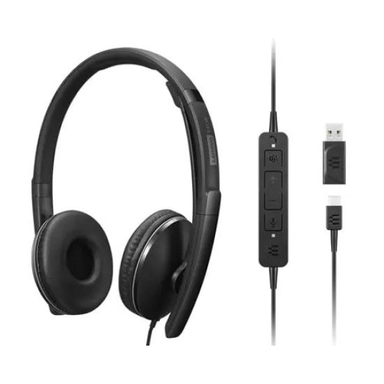 Lenovo 4XD1M45627 écouteur/casque Avec fil Arceau USB Type-C Noir