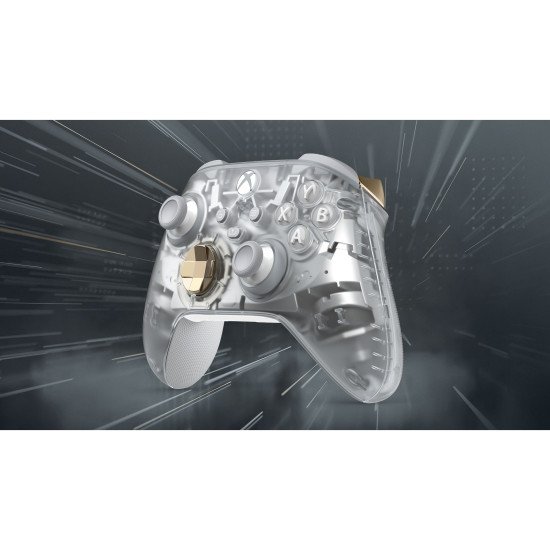 Microsoft Ghost Cipher Or, Gris clair, Transparent Bluetooth/USB Manette de jeu Analogique/Numérique Android, PC, Xbox One, Xbox Series S, Xbox Series X, iOS