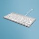 R-Go Tools Clavier ergonomique R-Go Compact Break, clavier compact avec logiciel de pause, AZERTY (BE), filaire, blanc