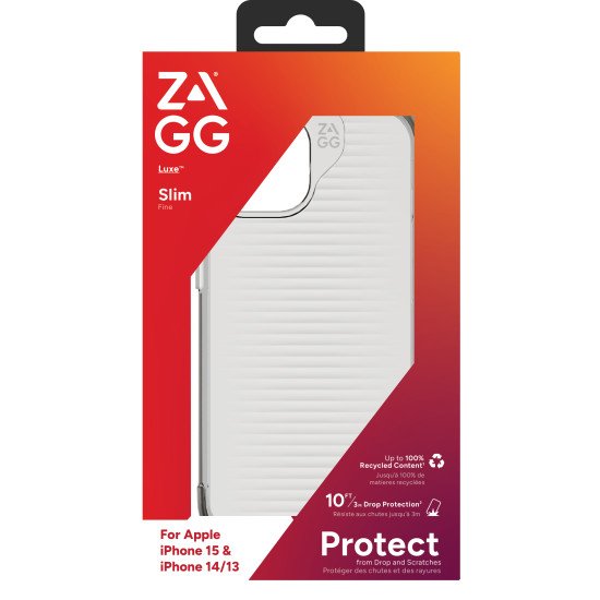 ZAGG Luxe coque de protection pour téléphones portables 15,5 cm (6.1") Housse Transparent