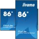 iiyama ProLite Écran plat de signalisation numérique 2,17 m (85.6") LCD Wifi 500 cd/m² 4K Ultra HD Noir Intégré dans le processeur Android 11 24/7