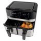 ProfiCook PC-FR 1242 H Double 9 L Autonome 2400 W Friteuse d'air chaud Noir, Acier inoxydable