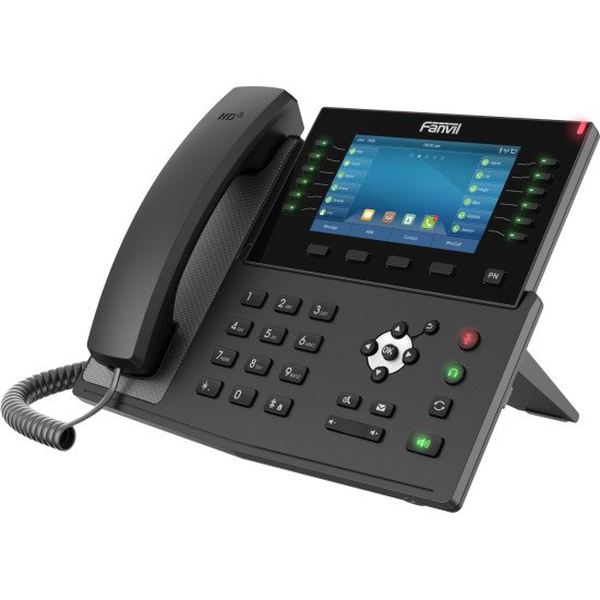 Fanvil X7C V2 téléphone fixe Noir 20 lignes LCD Wifi