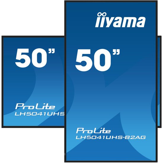 iiyama LH5041UHS-B2AG affichage de messages Écran plat de signalisation numérique 127 cm (50") LCD 500 cd/m² 4K Ultra HD Noir 24/7