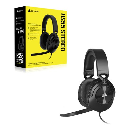 Corsair HS55 STEREO Casque Avec fil À la main Jouer Charbon