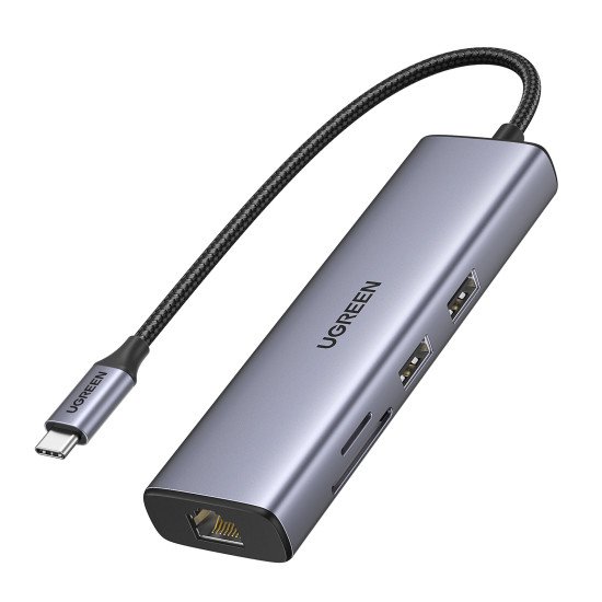 Ugreen USB-C to 2*USB3.0+HDMI+RJ 45+SD&TF+PD port Hub