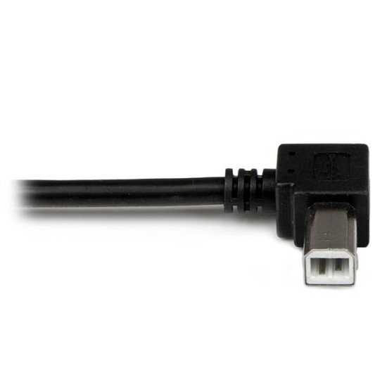 StarTech.com Câble USB 2.0 A vers USB B Coudé à Gauche Mâle / Mâle pour imprimante - 1 m - Noir