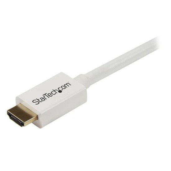 StarTech.com Câble HDMI haute vitesse Ultra HD 4k de 5m - Cordon HDMI CL3 pour installation murale - M/M - Blanc