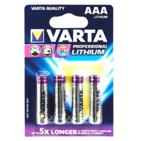 Varta 4x AAA Lithium Batterie à usage unique