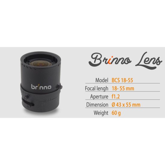 Brinno BCS 18-55 lentille et filtre d'appareil photo Appareil-photo TimeLapse Noir