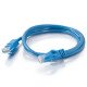 C2G Câble de raccordement réseau Cat6 avec gaine non blindé (UTP) de 2 M - Bleu