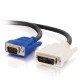 C2G 2m DVI-A M / HD15 M Cable VGA (D-Sub) Noir