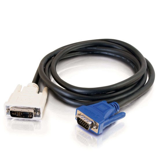 C2G 2m DVI-A M / HD15 M Cable VGA (D-Sub) Noir