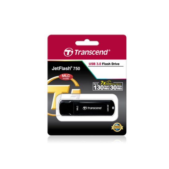 Transcend JetFlash 750, 32GB lecteur USB flash 32 Go USB Type-A 3.2 Gen 1 (3.1 Gen 1) Noir