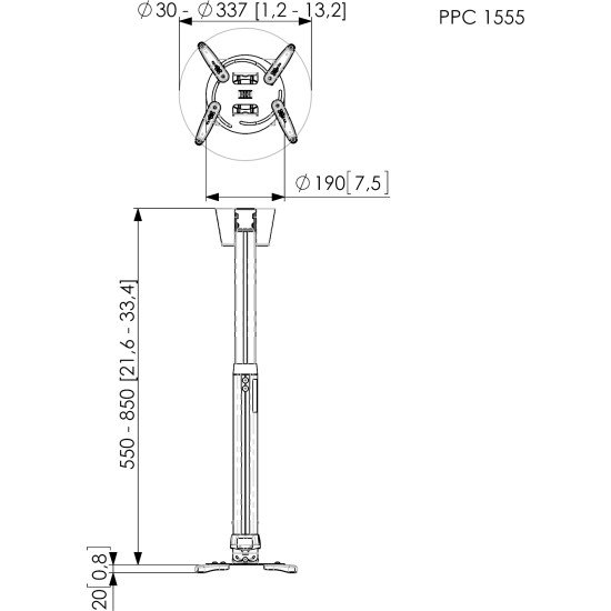 Vogel's PPC 1555 Support projecteur