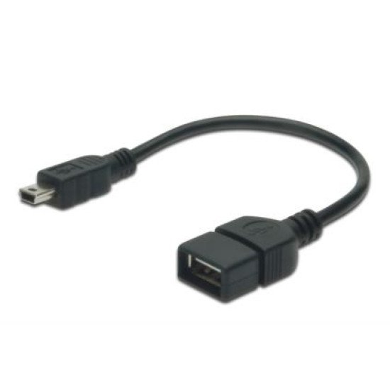 ASSMANN Electronic USB 2.0 OTG 0.2m USB mini B Noir