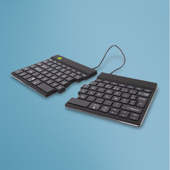 R-Go Tools Clavier ergonomique R-Go Split Break avec logiciel de pause, clavier ergonomique divisé, AZERTY (FR), bluetooth, noir