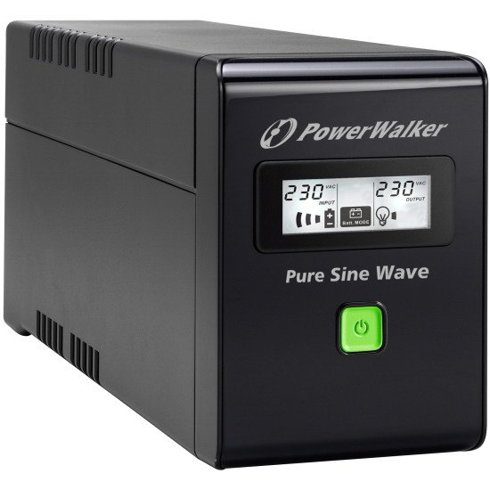 PowerWalker VI 600 SW Interactivité de ligne 0,6 kVA 360 W 2 sortie(s) CA