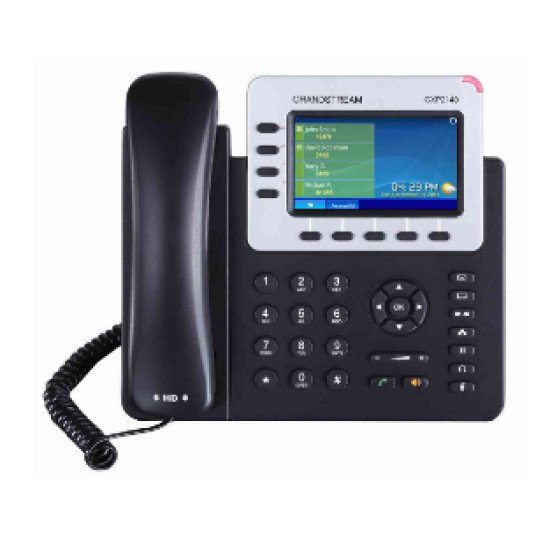 Grandstream Networks GXP-2140 téléphone fixe Noir 4 lignes TFT