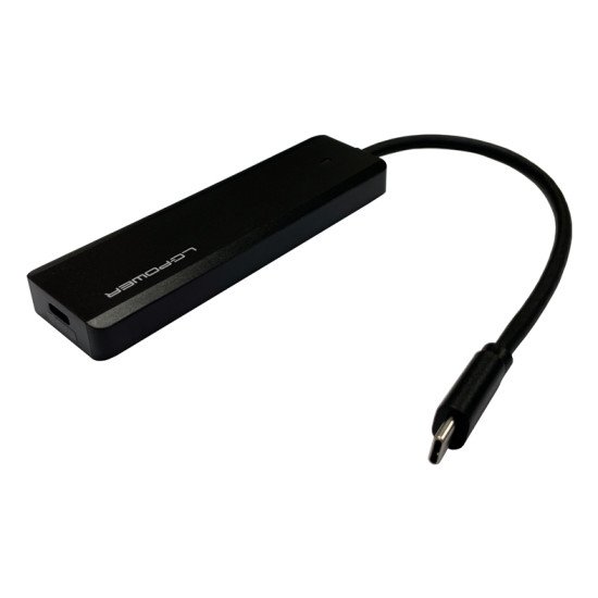 LC-Power LC-HUB-U3-4-C hub & concentrateur USB 3.2 Gen 2 (3.1 Gen 2) Type-A 10000 Mbit/s Noir