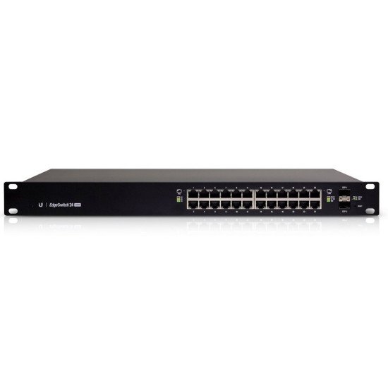 Ubiquiti Networks ES-24-250W commutateur réseau Géré L2/L3 Gigabit Ethernet (10/100/1000) Noir 1U Connexion Ethernet, supportant l'alimentation via ce port (PoE)