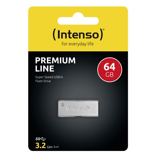 Intenso Premium Line lecteur USB flash 64 Go USB Type-A 3.2 Gen 1 (3.1 Gen 1) Argent