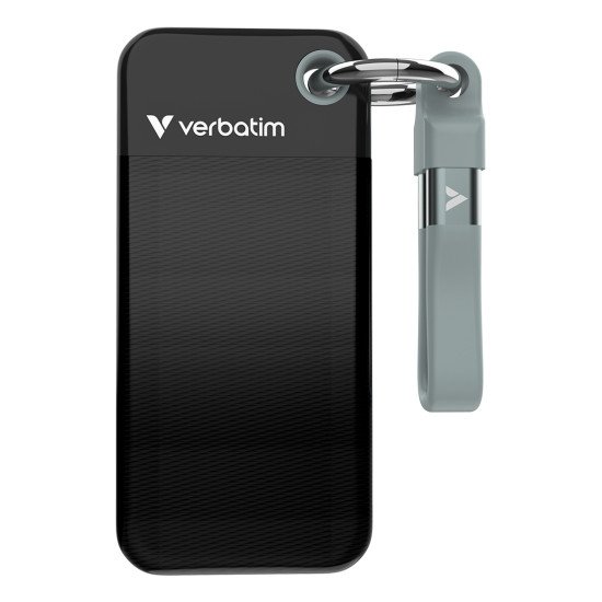 Verbatim Pocket SSD 1 To USB Type-C 3.2 Gen 2 (3.1 Gen 2) Noir, Gris