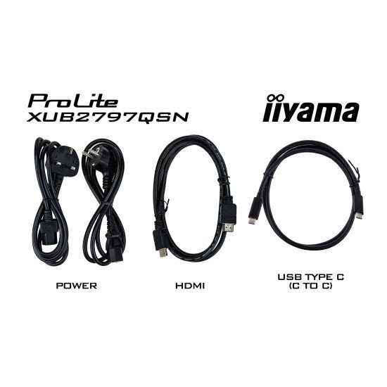 iiyama ProLite XUB2797QSN-W1 écran PC 68,6 cm (27") 2560 x 1440 pixels Wide Quad HD LED Blanc