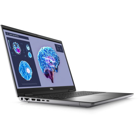 DELL Precision 7680 Station de travail mobile 40,6 cm (16") DDR5-SDRAM Wi-Fi 6E (802.11ax) Gris