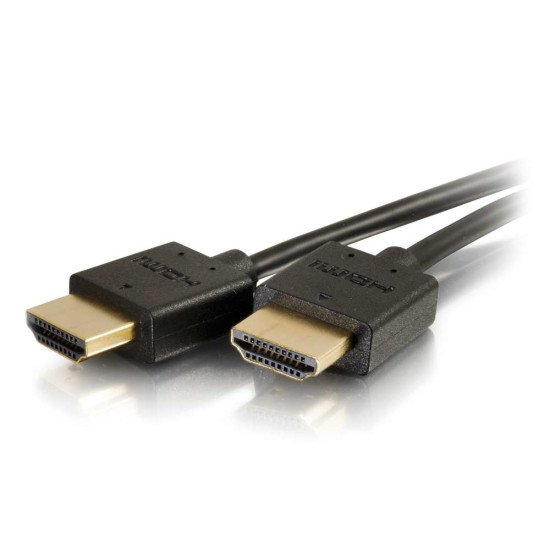 C2G Câble HDMI haut débit flexible avec connecteurs discrets, 30 cm - 4K 60 Hz